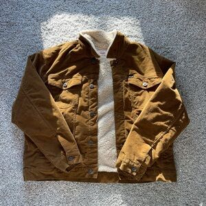 Men's Wrangler Brown Sherpa-Lined Corduroy Jacket